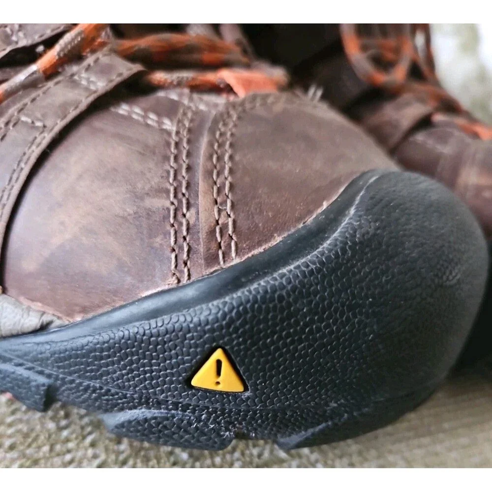KEEN ASTM F2413-11 LOW STEEL TOE WATERPROOF WORK HIKING MEN'S BOOTS Sz 9EE